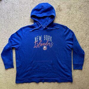 New York Islanders Sweatshirt Mens 2XL Hoodie Fanatics Blue Pullover